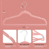 HOUSE DAY Barbie Pink 60-Pack Non-Slip Velvet Hangers, Heavy-Duty, Space-Saving with 360° Rotation