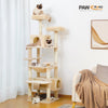 PAWZ Road 73" Cat Tree for Large Cats Multi Level Tall Cat Tower Condo with 7 Scratching Posts,Beige