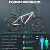 Gocio 500W Electric Bike 26" Electric Bicycle for Adults with Cruise Control System Ebike, Mountain Bike with Removable 375Wh Lithium-Ion Battery 50 Miles, 21 Speed Commuter Bike for Man Woman