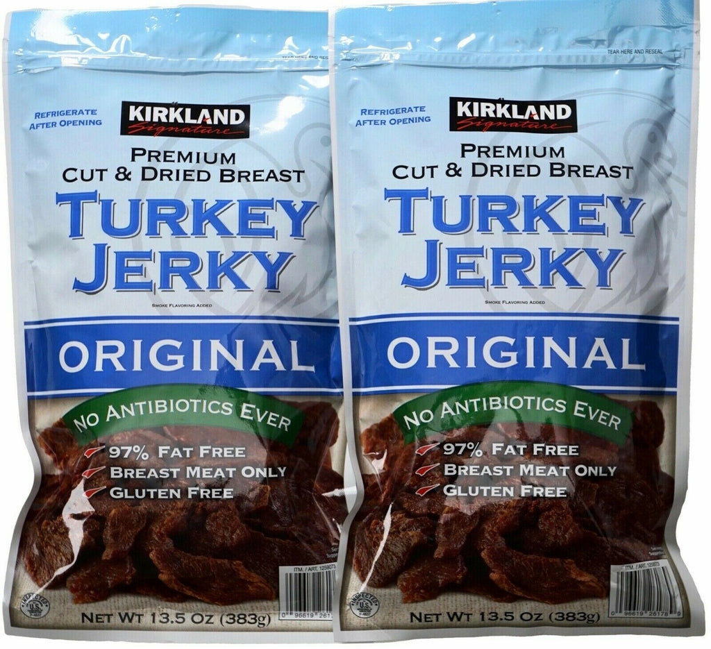 Kirkland Signature Original Turkey Jerky Premium Breast-Meat,2 Pack = 27 OZ