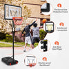 Ktaxon 33 In. Portable Basketball Hoop Stand, 6.5-8 Ft Adjustable Basketball Goal System, with PVC Backboard Indoor/Outdoor