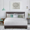 Willow Nailhead Trim Upholstered Queen Bed, Charcoal