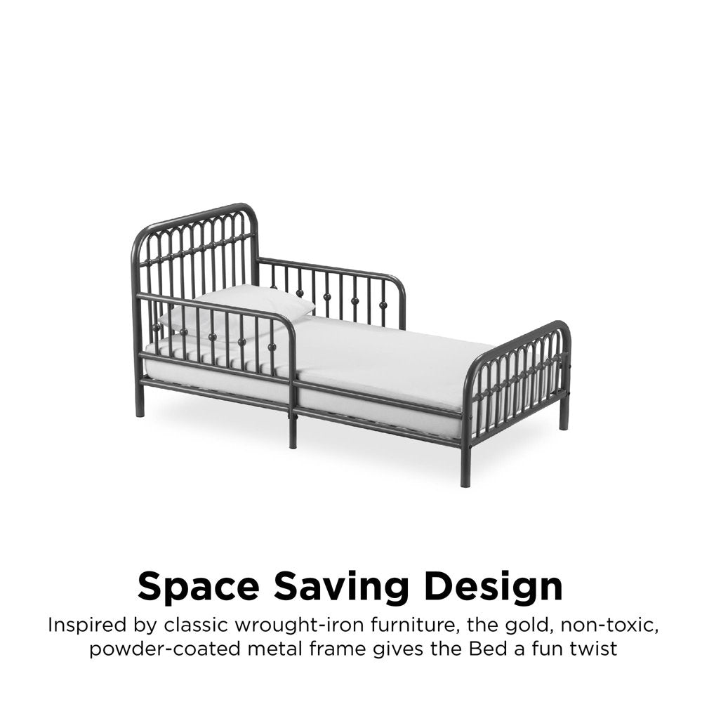 Monarch Hill Ivy Metal Toddler Bed, Graphite Gray