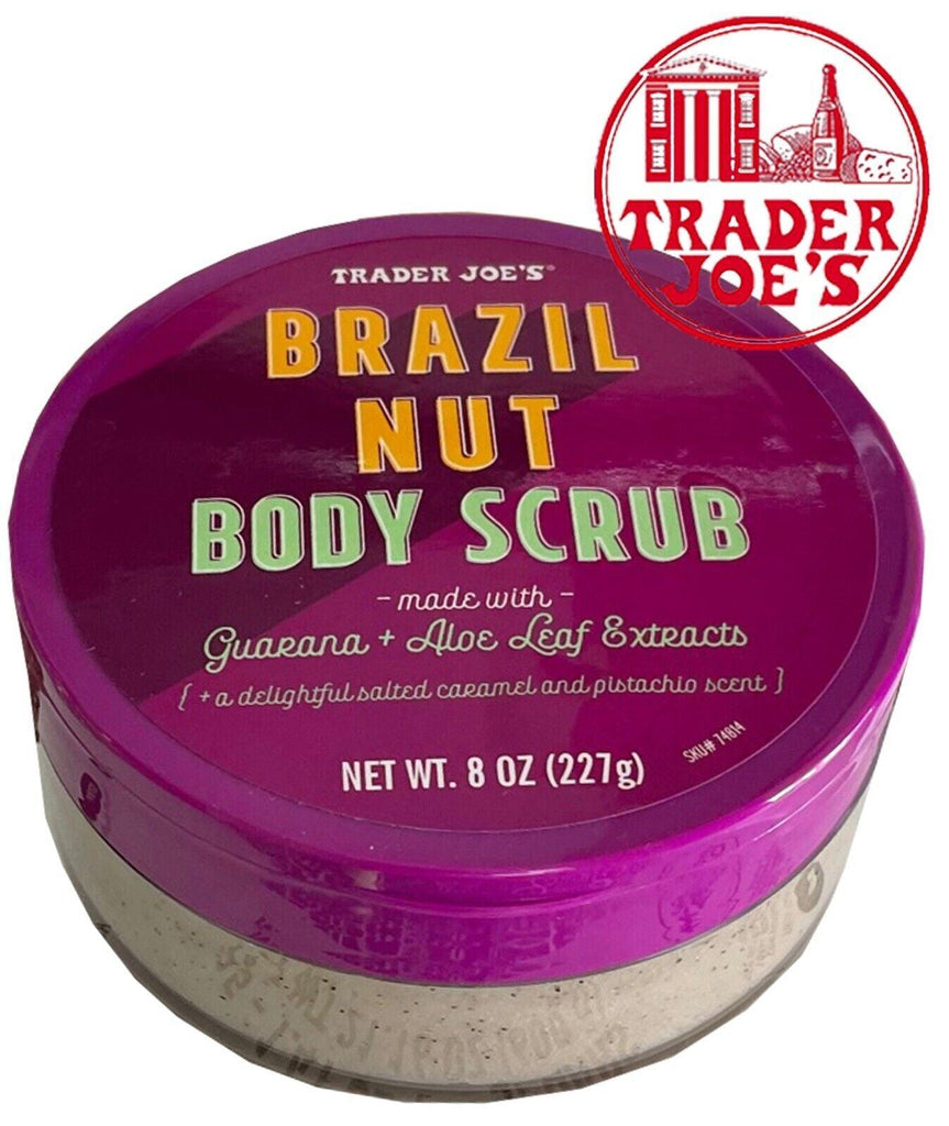 New Trader Joe'S Brazil Nut Body Scrub Guarana & Aloe Leaf Extract 8 Oz