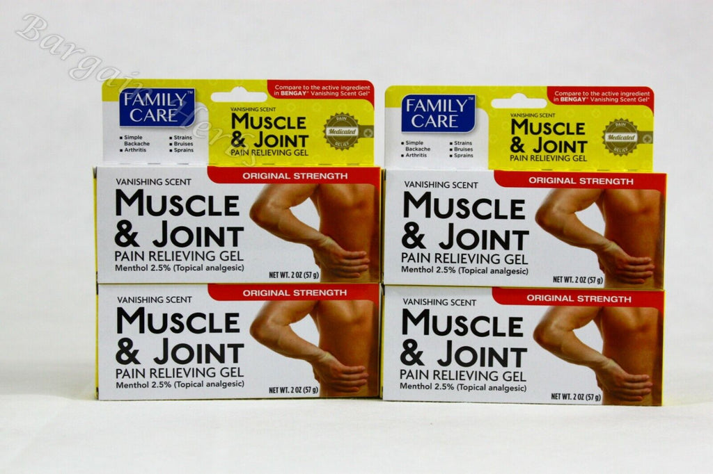 4X Muscle&Joint Pain Relief Gel Menthol 2.5% Fast Penetrate Free Shipping 10/24