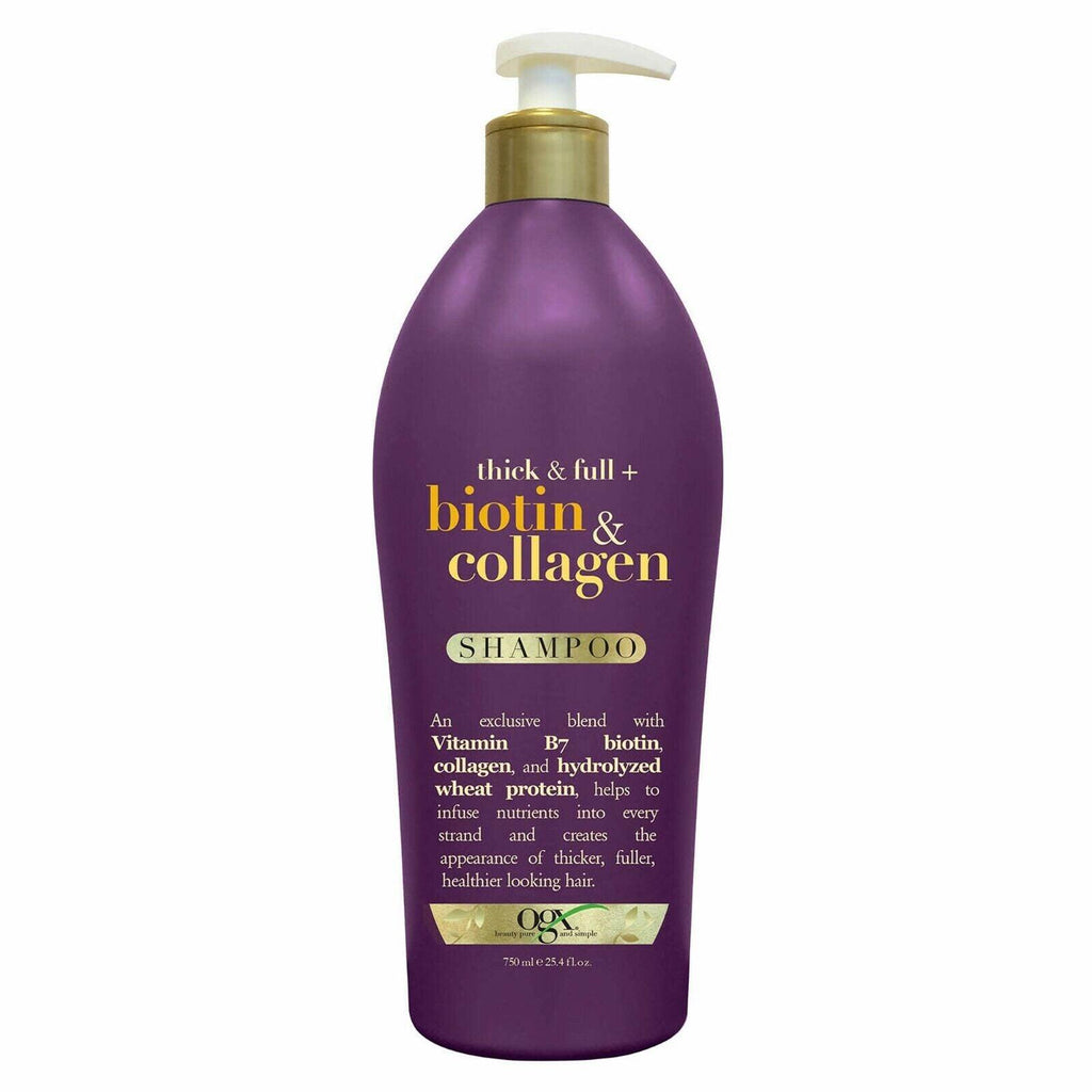 🔥 OGX Biotin & Collagen Shampoo or Conditioner Thick & Full Sulfate-Free 750 Ml