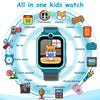 PTHTECHUS 1.54" Smart Watch for Boys Girls Smartwatch for Kids with Dual Camera Games Video MP3 Children Touch Screen Deepblue