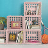 Sterilite File Crate Plastic, Blush Pink