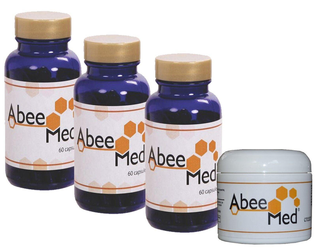 KIT3 Abeemed 3 Mes De Tratamiento (3 Frascos Y 1 Crema) Abee Med