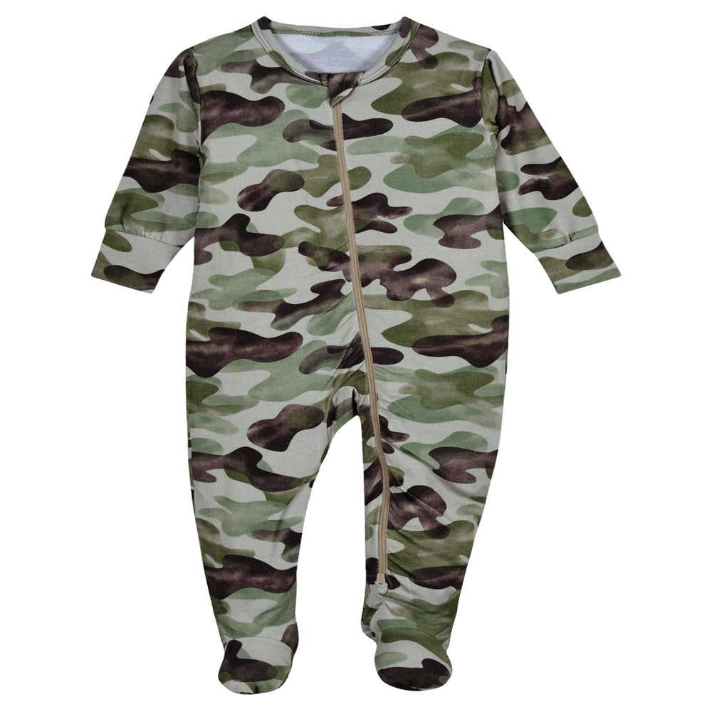 Gerber Unisex Baby Toddler Buttery Soft Footed Pajama 2-Way Zipper with Viscose Made from Eucalyptus, Sizes 0/3M - 4T