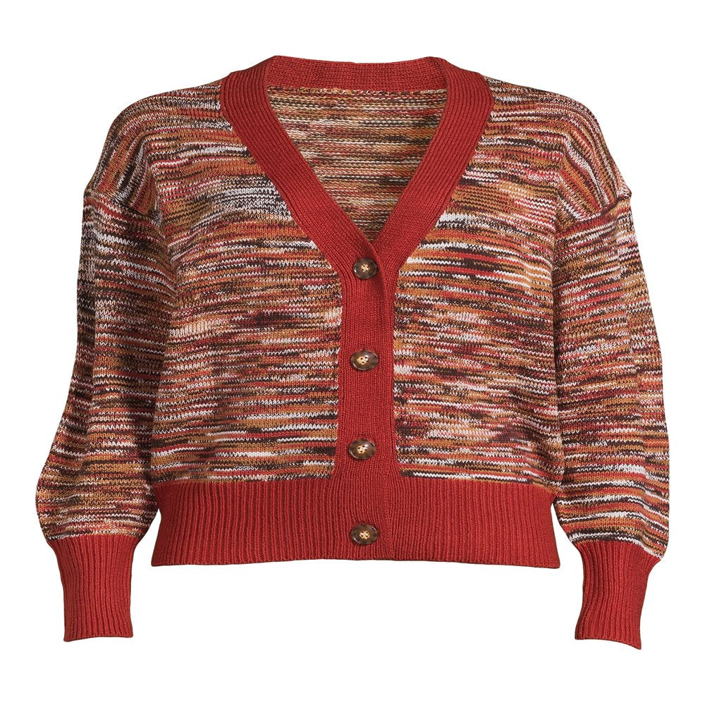 99 Jane Street Women'S V-Neck Cardigan Sweater with Long Sleeves, Midweight, Sizes S-XXXL