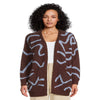 Dreamers by Debut Women'S Open Front Print Cardigan Sweater, Midweight