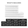 Hotel Style 6-Piece 1,000-Thread-Count Egyptian Cotton-Rich Luxury Bed Sheet Set, Queen, Arctic White