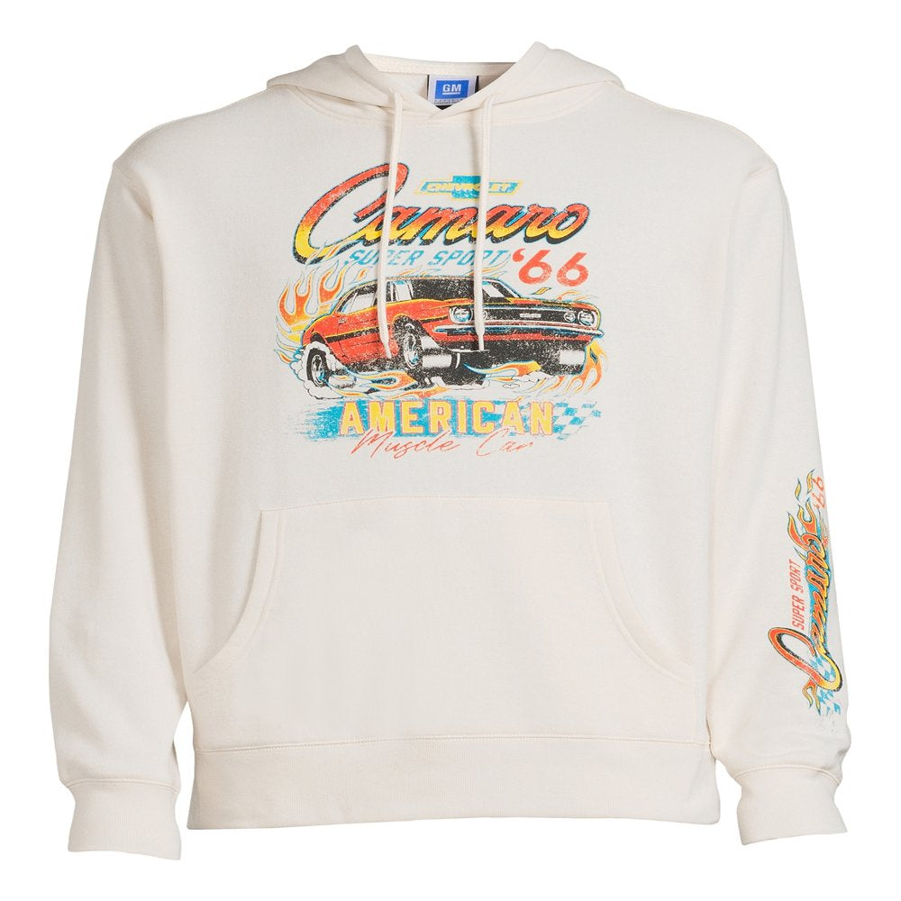 Chevrolet Men'S Camaro Racin Flames Graphic Hoodie with Long Sleeves, Size S-3X