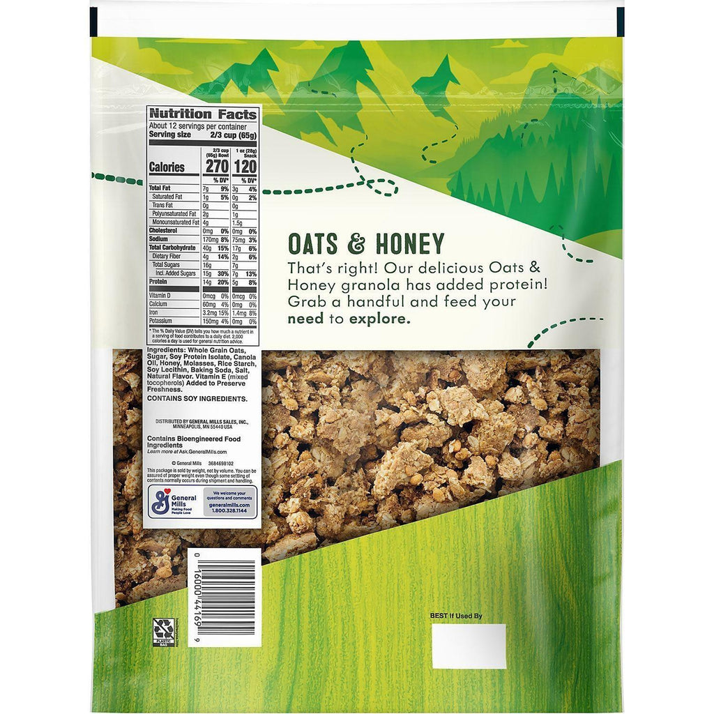 2 Packs Nature Valley Oats 'N Honey Protein Granola Cereal 28 OZ Each Pack