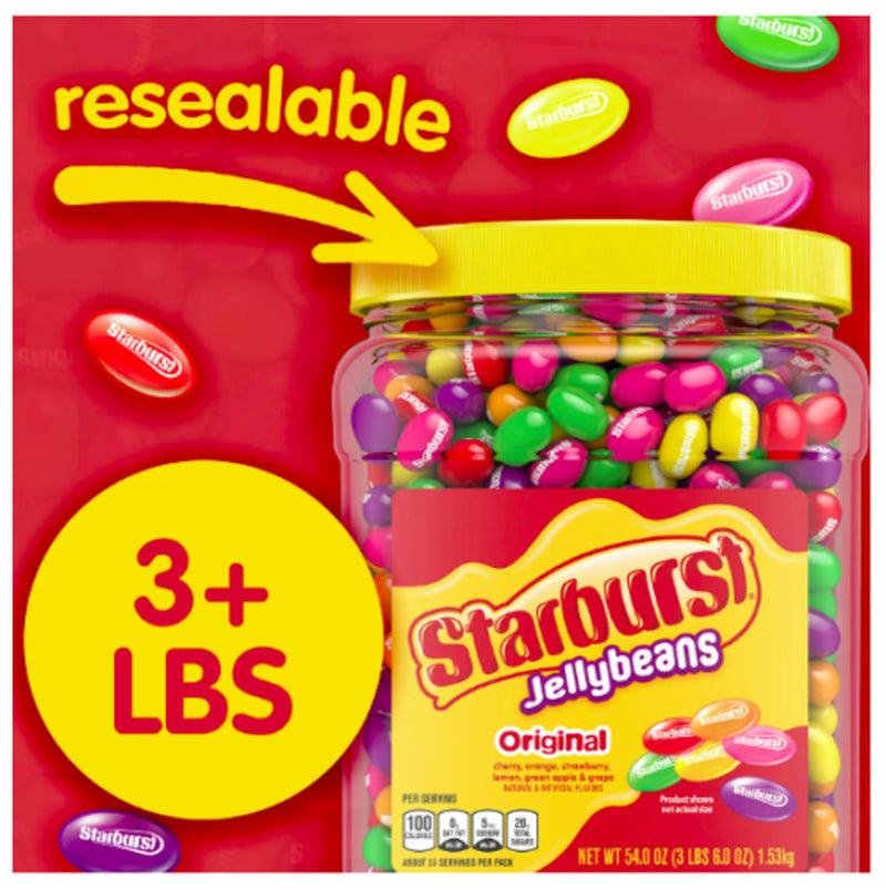 2 Packs Starburst Jelly Beans Original Chewy Candy Bulk Jar 54 Oz Each Pack