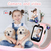 PTHTECHUS 1.54" Smart Watch for Boys Girls Smartwatch for Kids with Dual Camera Games Video MP3 Children Touch Screen Pink