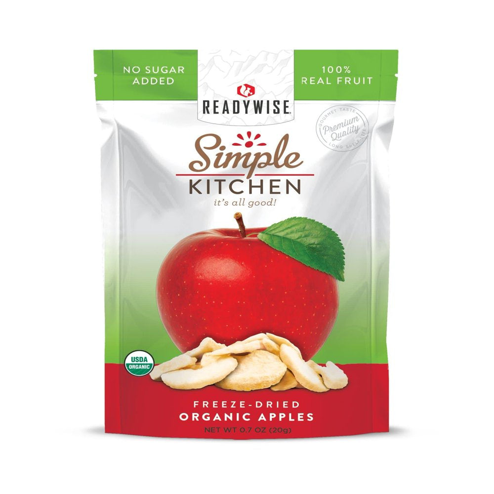 Readywise Simple Kitchen Organic Freeze Dried Apples - 0.7 Oz Pkg., 6 Pack Case