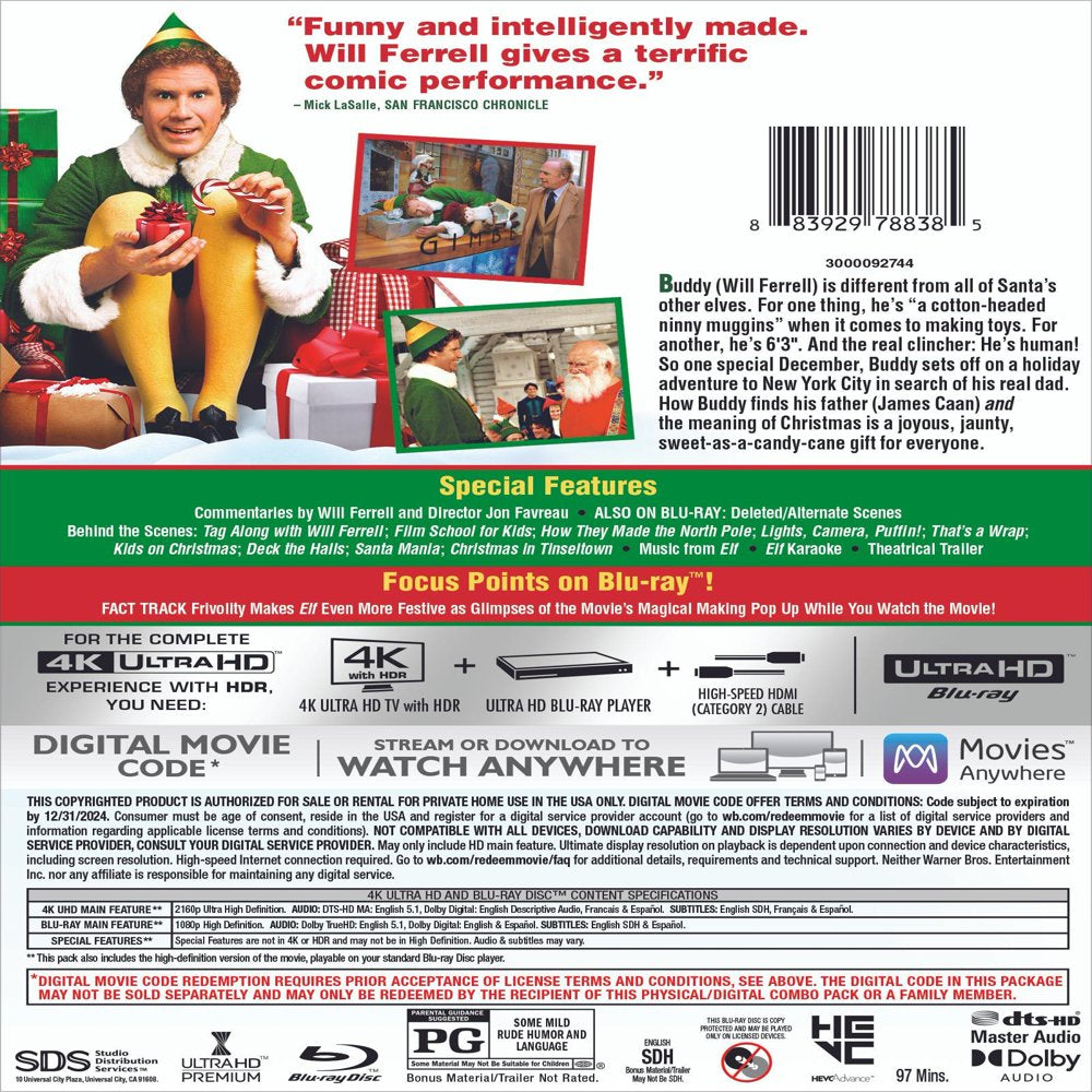 Elf (4K Ultra HD + Blu-Ray + Digital Copy)