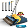 BIMZUC Upgrade 51.2'' Broom and Dustpan Set,Self-Cleaning with Dustpan Teeth