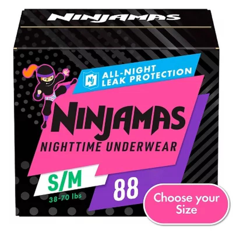 Ninjamas Nighttime Bedwetting Underwear for Girls ( Size: Small-Extra Large)