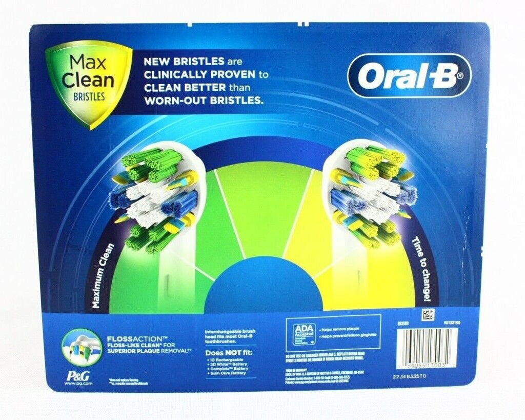 New Genuine Oral-B Max Advanced Clean or Floss Action Refill Brush Heads 9 Count