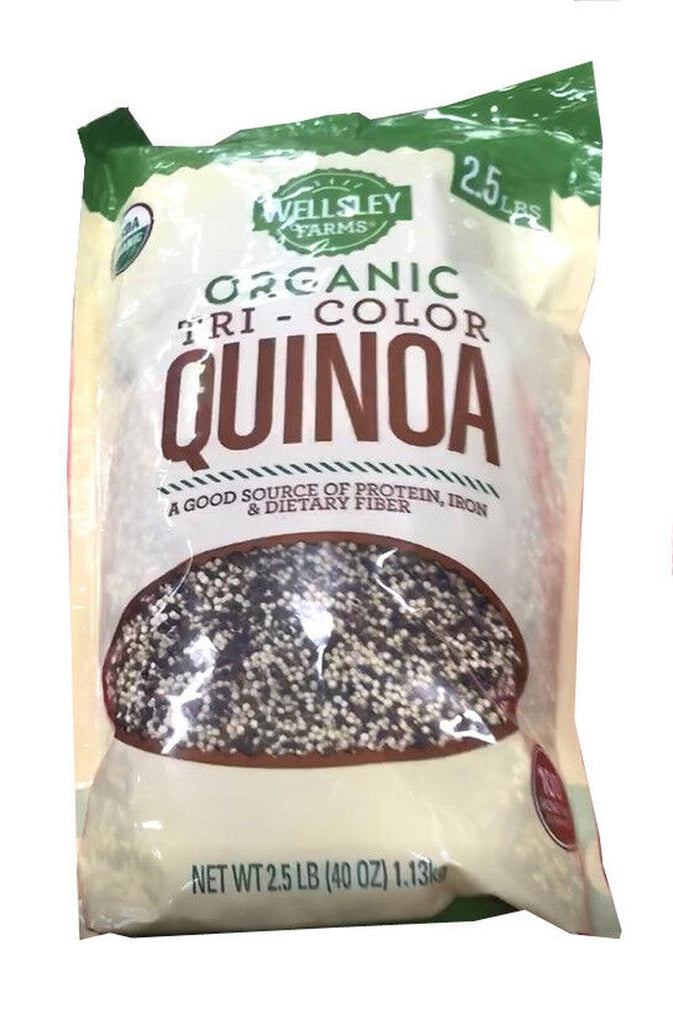 🔥 Wellsley Farms Organic Tri-Color Quinoa 100% 2.5 Lb GMO Gluten-Free