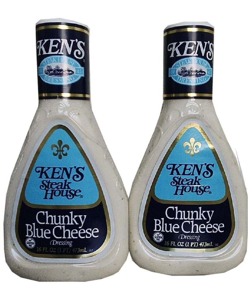 2 Bottles Ken'S Steak House Chunky Blue Cheese Salad Dressing 16 Fl Oz Each