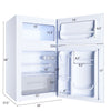 Costway Refrigerator Small Freezer Cooler Fridge Compact 3.2 Cu Ft. Unit, White