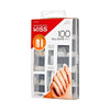 KISS 100 Acrylic Plain Full-Cover Nails, Square, Clear