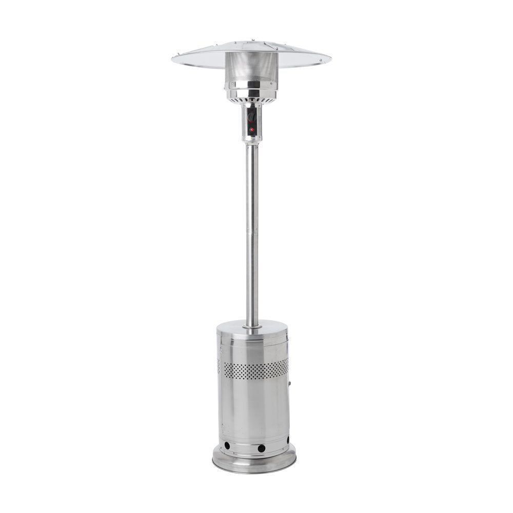 Mainstays 48,000 BTU Propane Gas Outdoor Freestanding Patio Heater, Stainless Steel, MSF328059664030.