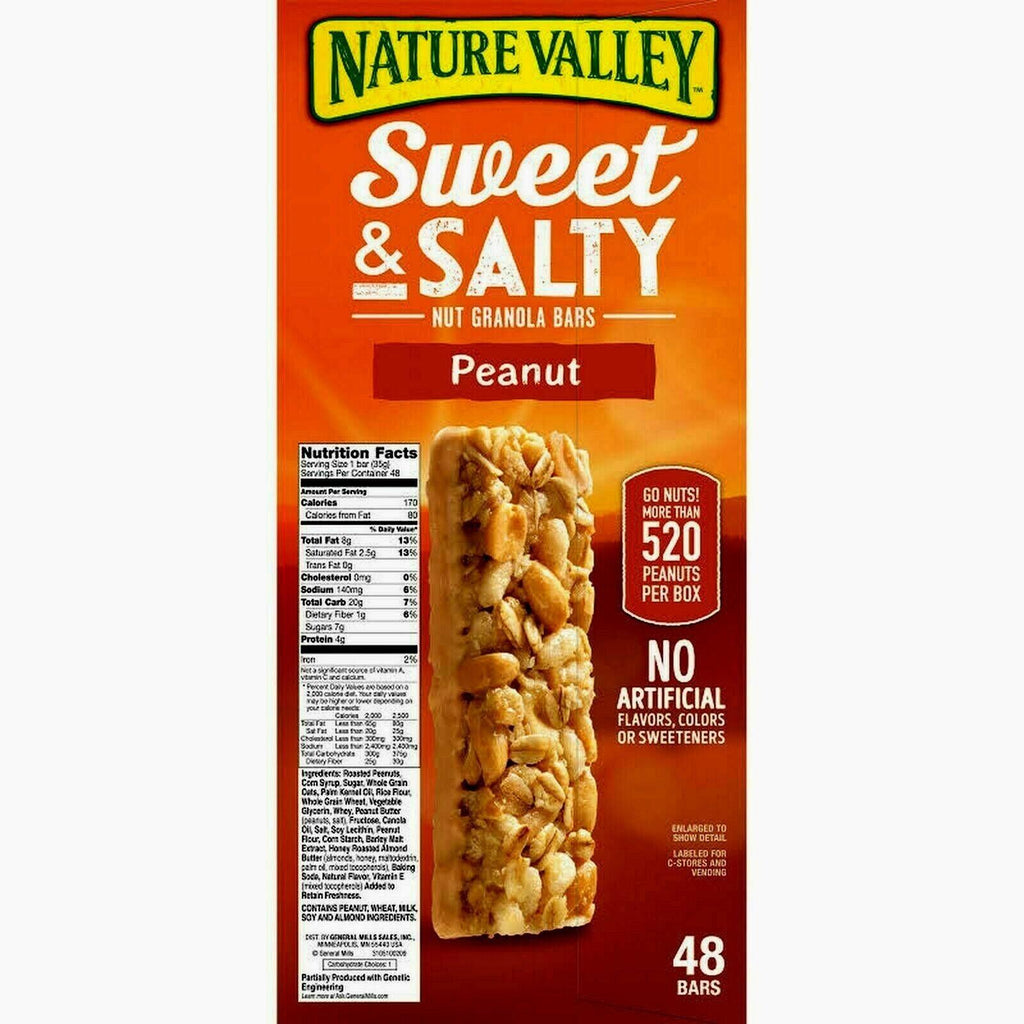 🔥 Nature Valley Sweet & Salty Nut Granola Bars, Peanut, 48 Count 1.2 Oz Bars 🔥