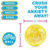 Power Your Fun Yellow Squishy Glitter Fidget Stress Balls - Sensory Travel Toys