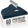 HOUSE DAY Navy Velvet Hangers 60 Pack, Non-Slip Felt, Heavy Duty Coat & Suit Hangers