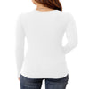 Anygrew Women Long Sleeve Top Casual Basic Slim Knit Ribbed T Shirt