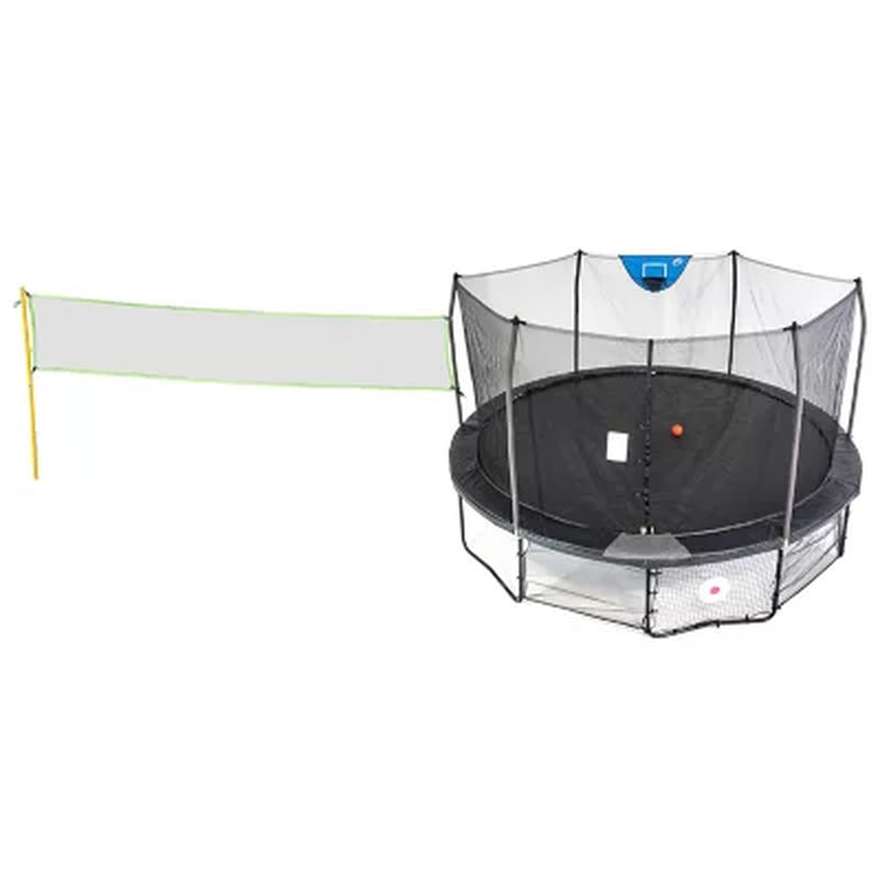 Skywalker Trampolines 16' Deluxe round Sports Arena Trampoline with Enclosure, Black