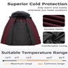 Wantdo Women'S Puffy Jacket Warm Winter Coats Waterproof Parka Coat Wine Red S