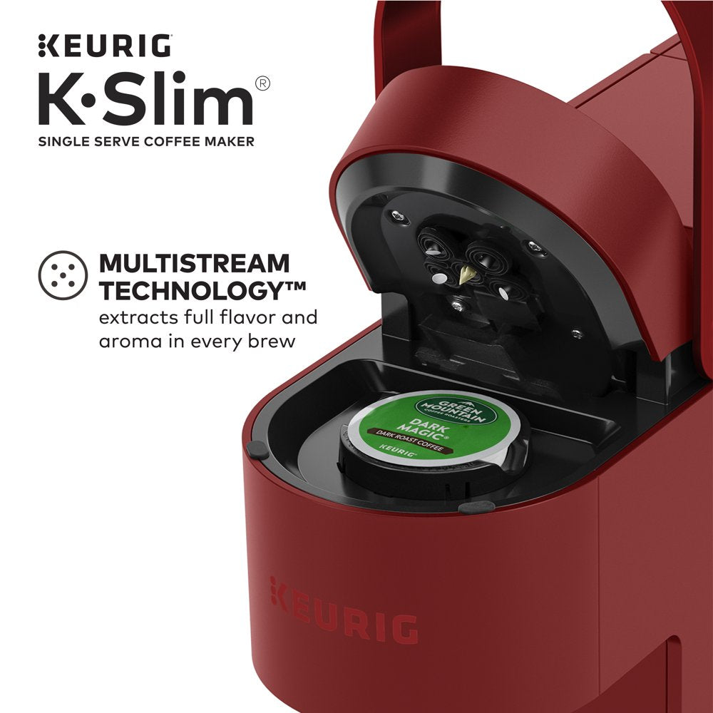 Keurig K- Slim Single Serve K-Cup Pod Coffee Maker, Multistream Technology, Scarlet Red