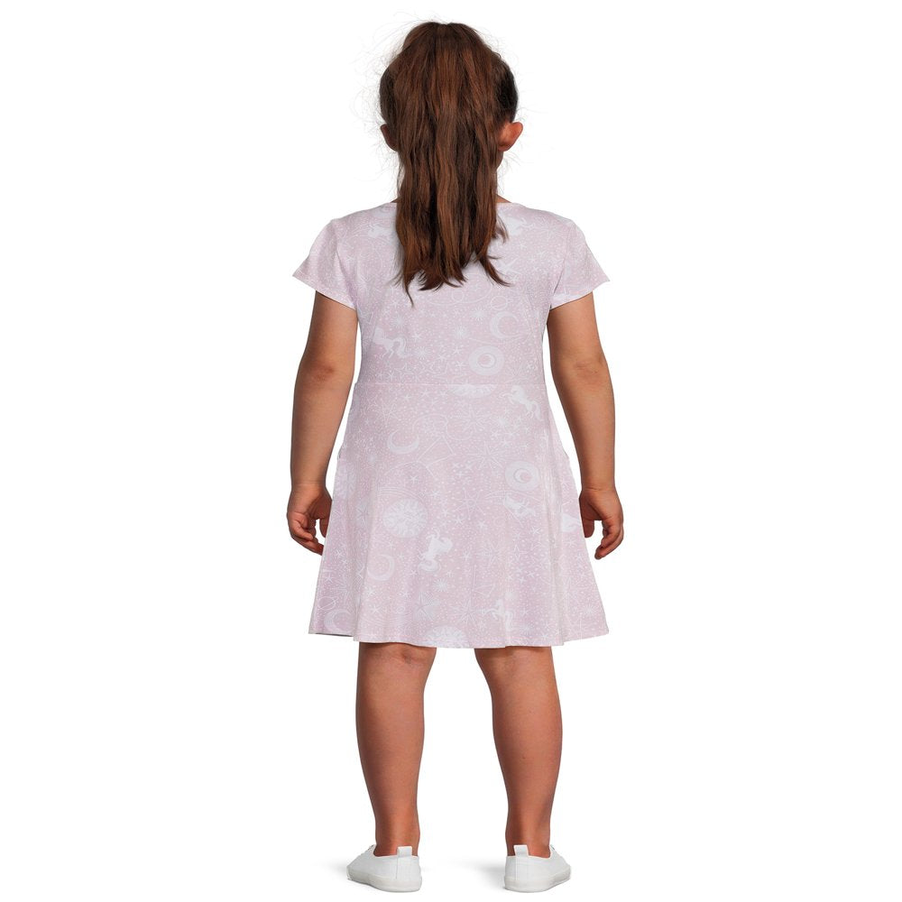 Wonder Nation Girls Short Sleeve Play Dress, 3-Pack, Sizes 4-18 & Plus