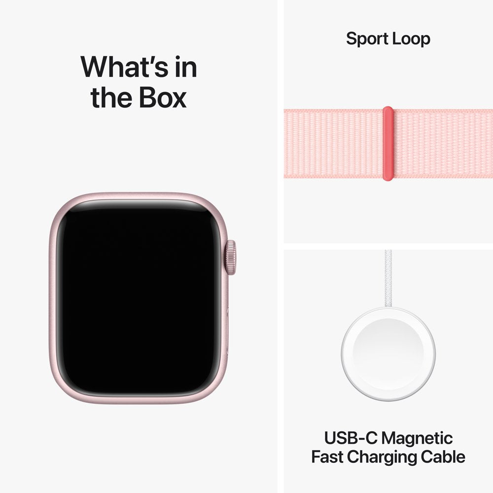 Apple Watch Series 9 GPS 45Mm Pink Aluminum Case with Light Pink Sport Loop