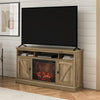 Ameriwood Home Ashton Lane Electric Fireplace TV Stand for Tvs up to 65", Rustic Oak