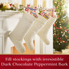 GHIRARDELLI Dark Chocolate Peppermint Bark Chocolate Squares, Layered Dark Chocolate and White Chocolate Candy, 7.7 Oz Bag