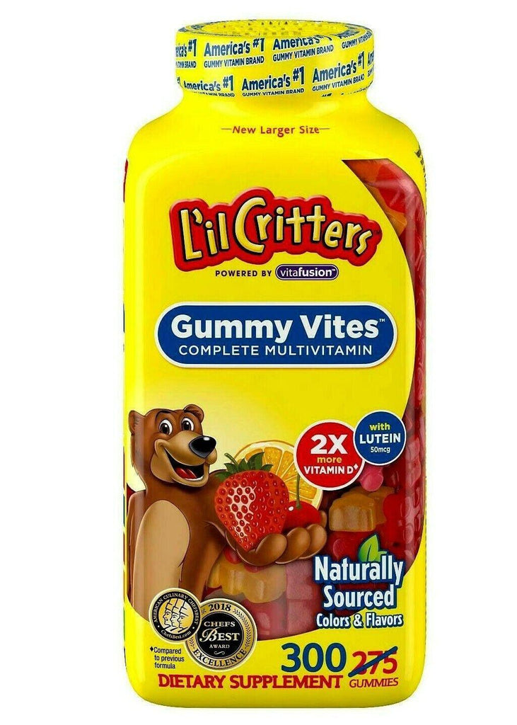 🔥 L'Il Lil Critters Gummy Vites 300 Gummy Bears ** Complete Multivitamin ** 🔥