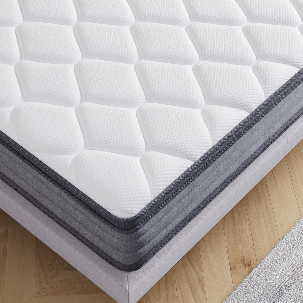 Queen Mattress, Madinog 12" Hybrid Gel Memory Foam Individually Pocket Innerspring Mattress, Queen