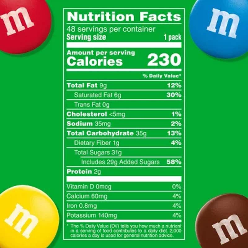 M&M'S Milk Chocolate Candy Full Size Bulk Pack (1.69 Oz., 48 Ct.)