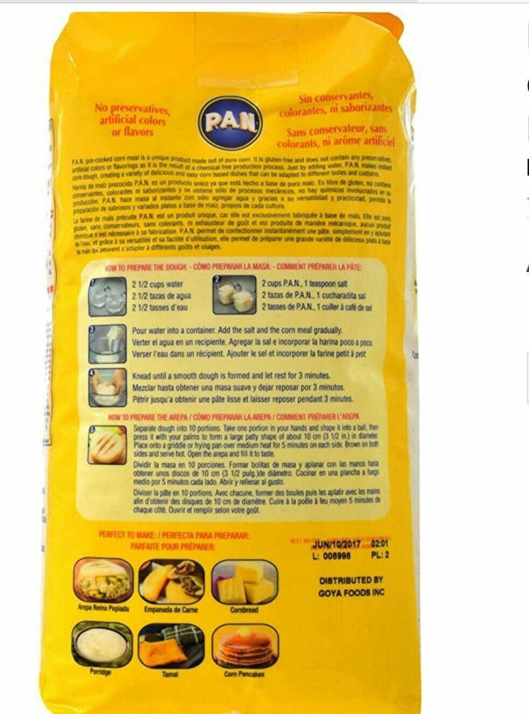 🔥 HARINA PAN 5 Lb Pack! VENEZUELA RICAS AREPAS WHITE CORN MEAL FLOUR🔥