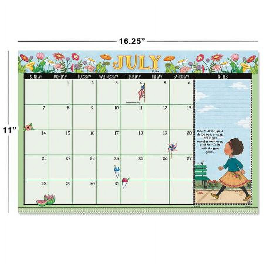 2024-2025 Mary Engelbreit® Desk Calendar Pad, 11-Inch X 16-1/4-Inch Size, Large 24-Month Bookstore-Quality Calendars for Kitchen & Office, by Current