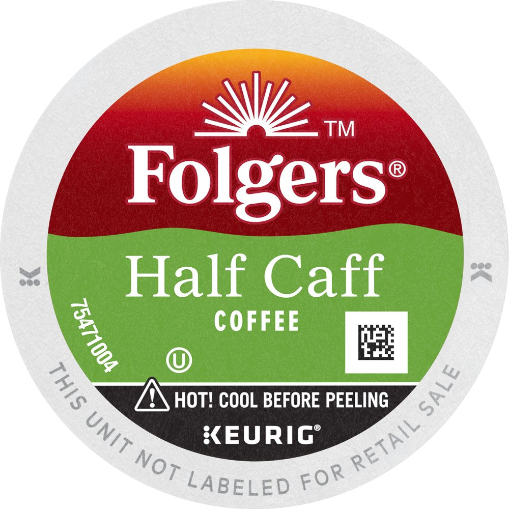 Folgers Half Caff Coffee Keurig K-Cup Pods, 72 Count