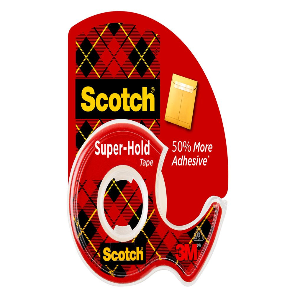 Scotch Super Hold Clear Tape Dispenser, 3/4 in X 650 In, 1 Dispenser