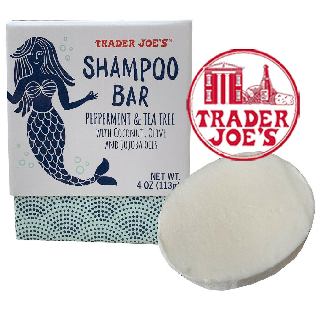 KIT 2 Bars Trader Joe’S Shampoo Bar - 4 Oz Peppermint & Tea Tree Oil New in Box